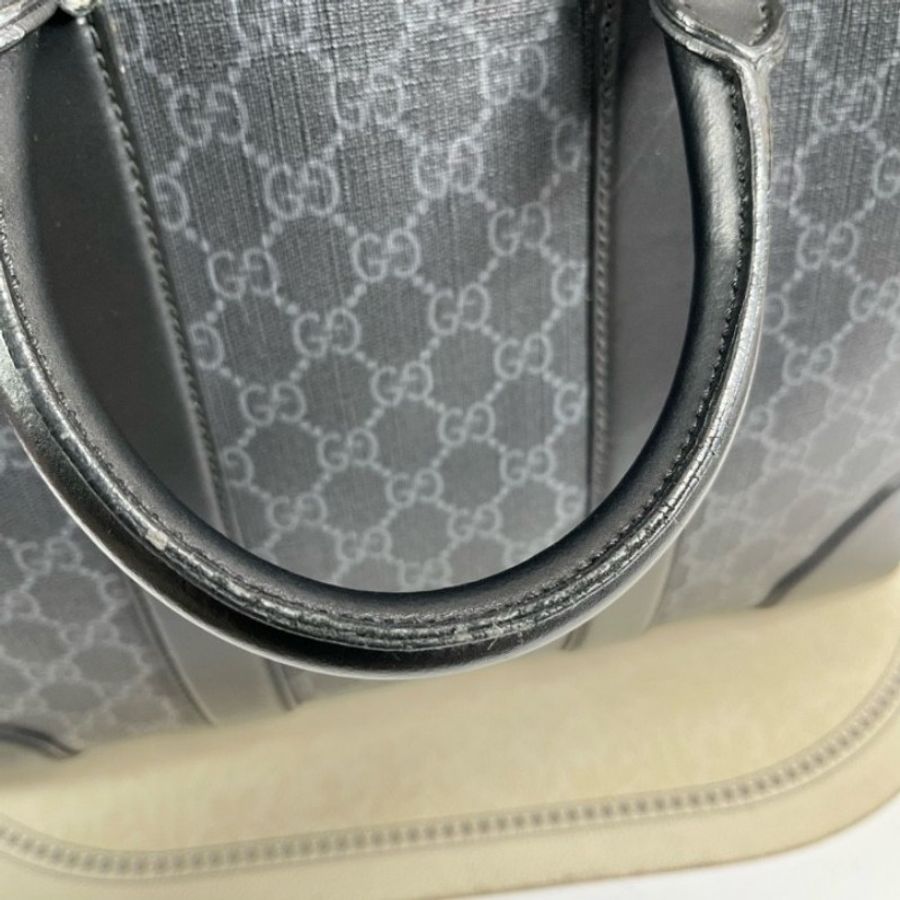 GUCCI古馳 男士黑色老花手提電腦公事包-10