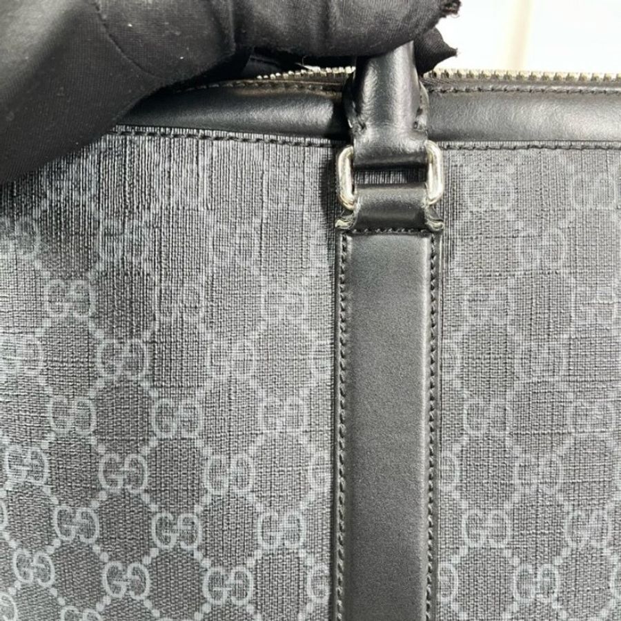 GUCCI古馳 男士黑色老花手提電腦公事包-13