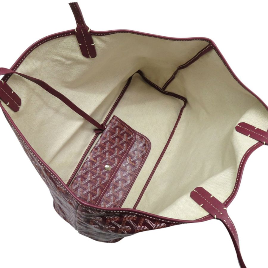 酒紅色 PVC塗層帆布 Saint Louis 肩背包【GOYARD 高雅德】 STLOUIPMLTY09CL09P-4