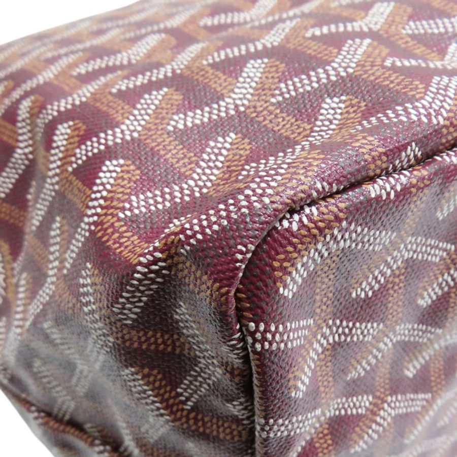 酒紅色 PVC塗層帆布 Saint Louis 肩背包【GOYARD 高雅德】 STLOUIPMLTY09CL09P-9