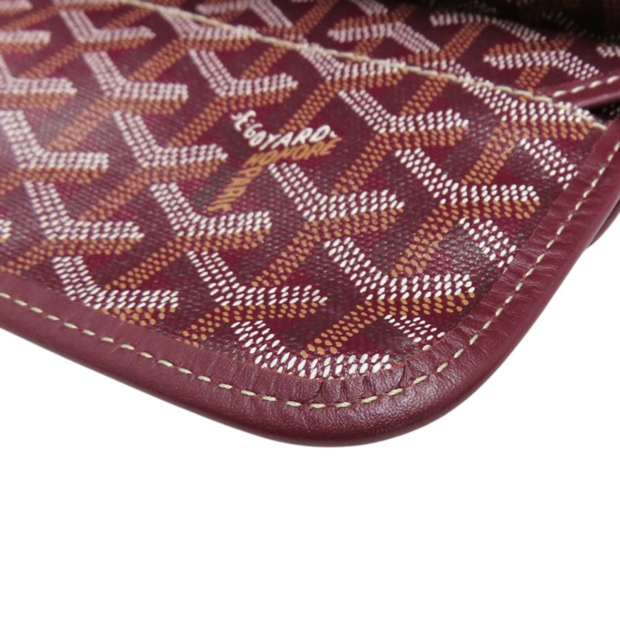 酒紅色 PVC塗層帆布 Saint Louis 肩背包【GOYARD 高雅德】 STLOUIPMLTY09CL09P-10