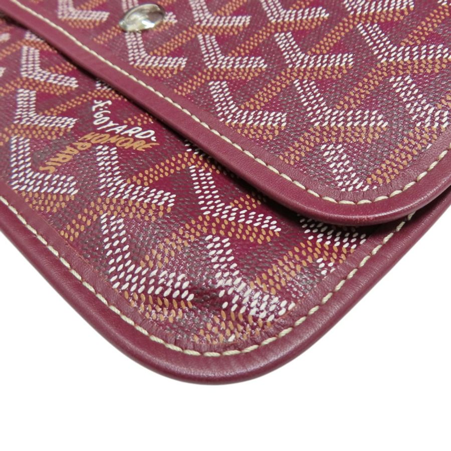 酒紅色 PVC塗層帆布 Saint Louis 肩背包【GOYARD 高雅德】 STLOUIPMLTY09CL09P-11