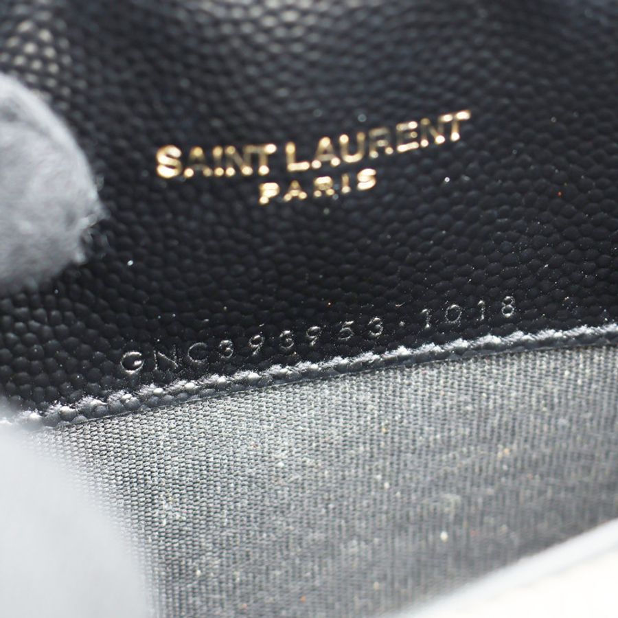 黑色 荔枝紋牛皮 Cassandra Chain 鍊帶 肩背包【SAINT LAURENT YSL 聖羅蘭】 393953-4