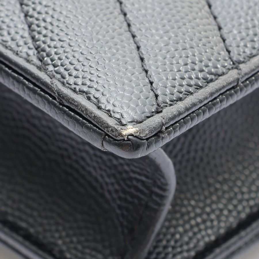 黑色 荔枝紋牛皮 Cassandra Chain 鍊帶 肩背包【SAINT LAURENT YSL 聖羅蘭】 393953-10