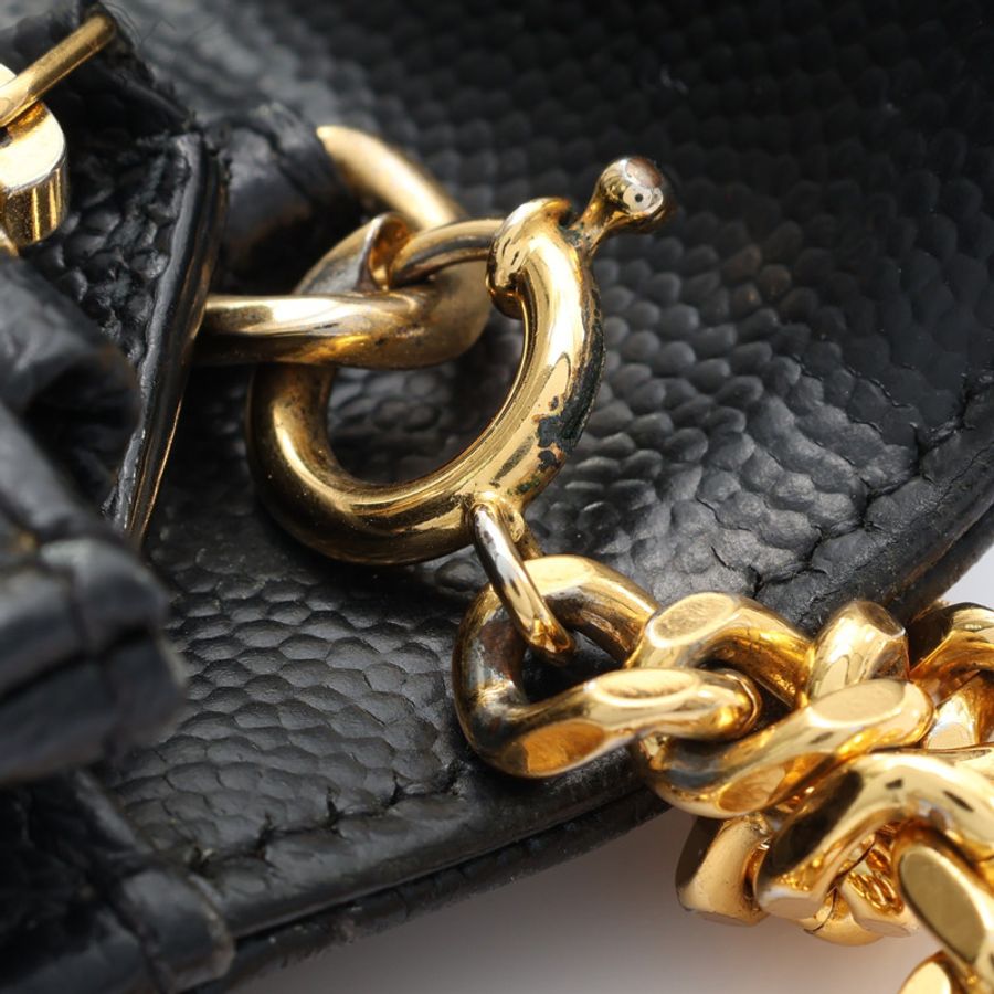 黑色 荔枝紋牛皮 Cassandra Chain 鍊帶 肩背包【SAINT LAURENT YSL 聖羅蘭】 393953-12
