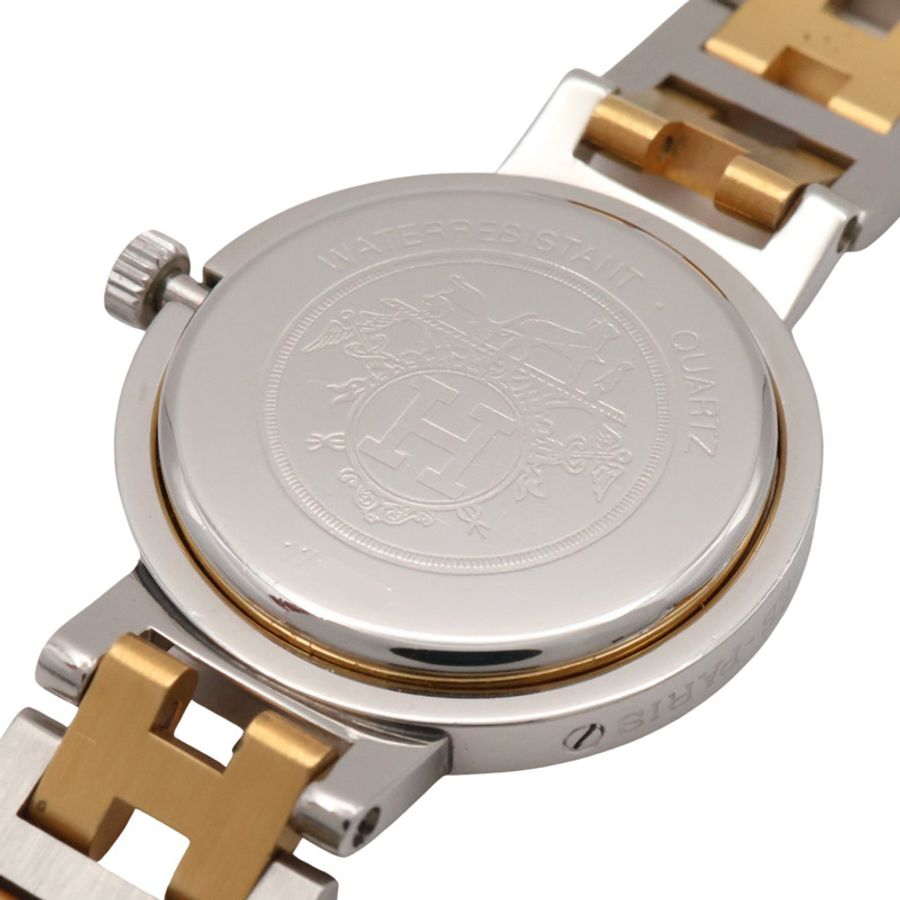 白色錶盤 不鏽鋼 鍍金 Clipper 腕錶【HERMES 愛馬仕】-3