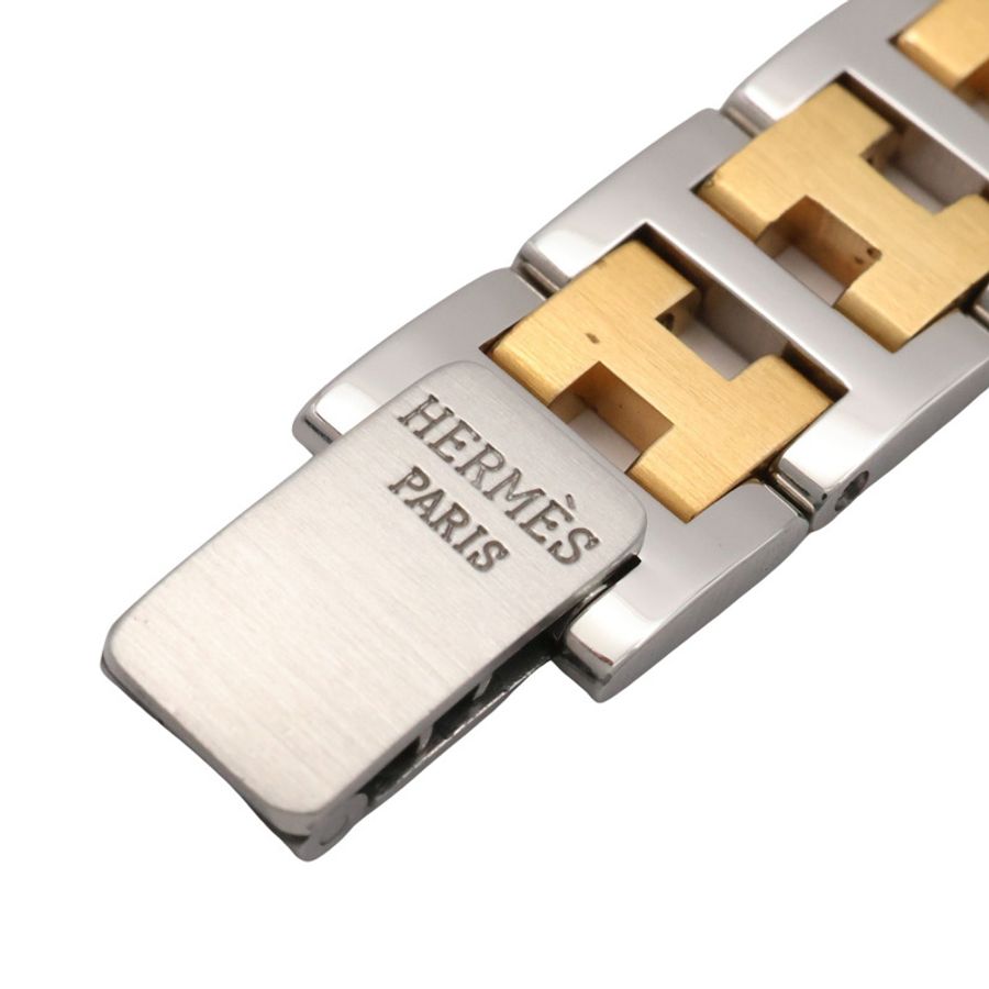 白色錶盤 不鏽鋼 鍍金 Clipper 腕錶【HERMES 愛馬仕】-10