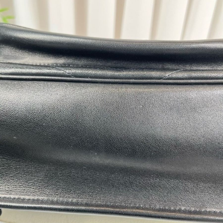 SAINT LAURENT聖羅蘭 Niki黑金小羊皮logo復古鏈條包-20