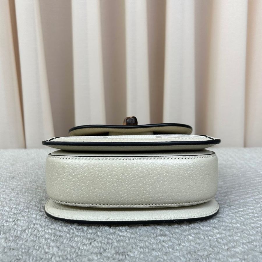 Gucci Bamboo竹節包 經典GG老花 天然竹節手柄 金色五金-5