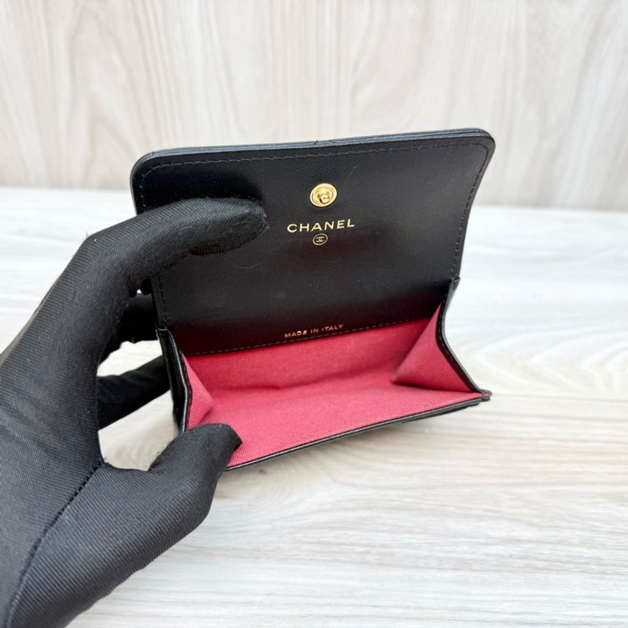 CHANEL黑金羊皮19系列下蓋卡包AP1790-6