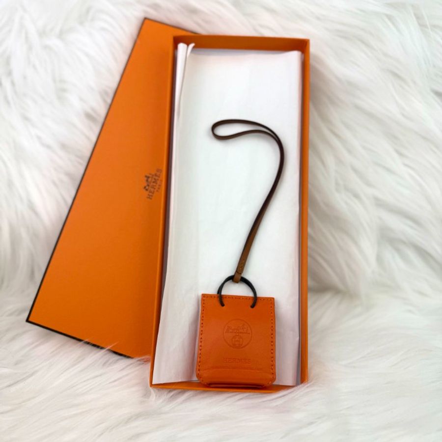 Hermès 小手袋掛件橙色-0