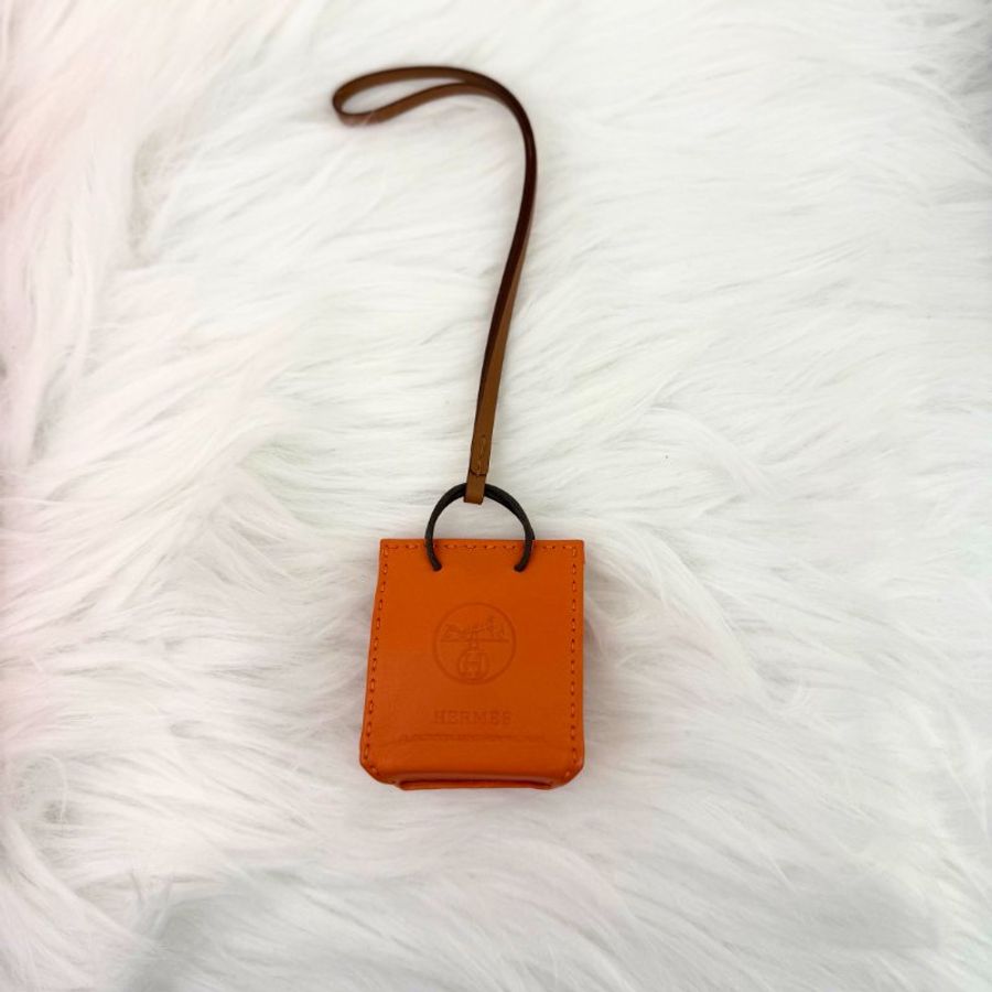 Hermès 小手袋掛件橙色-1
