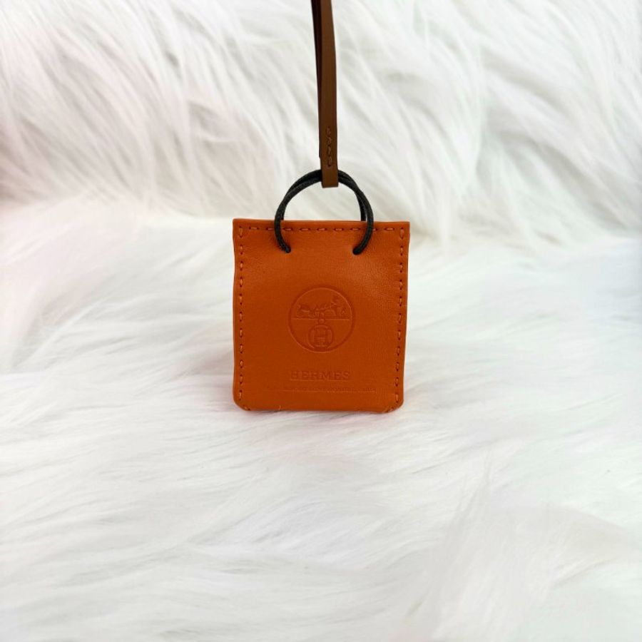 Hermès 小手袋掛件橙色-2