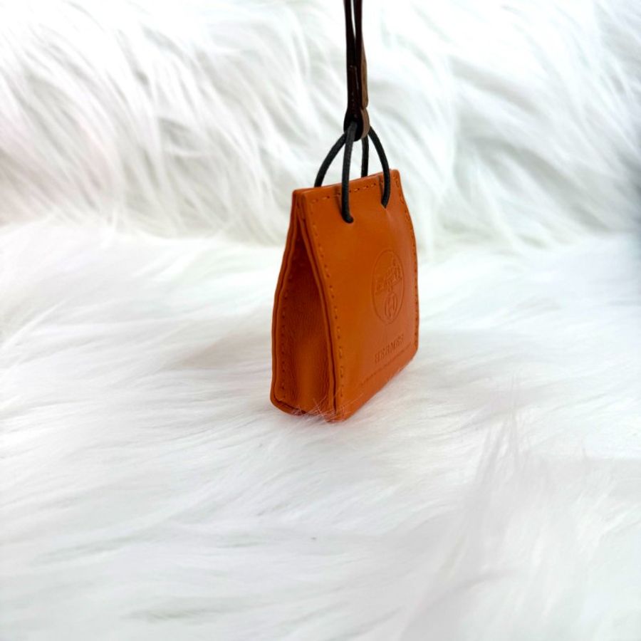 Hermès 小手袋掛件橙色-3