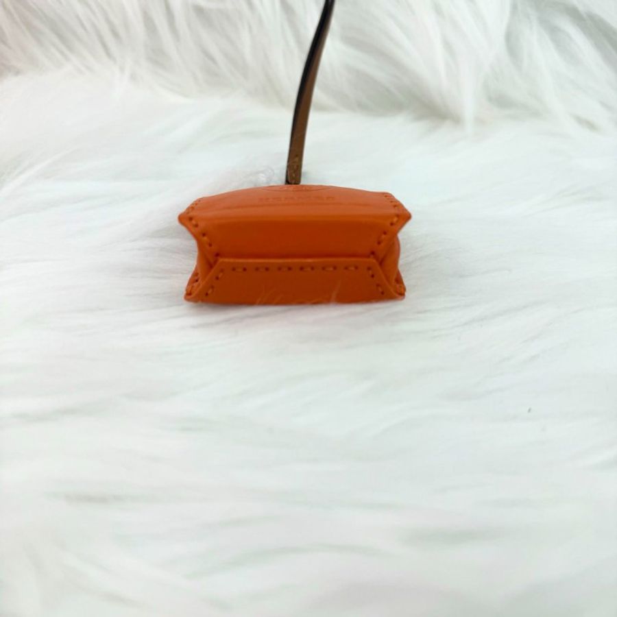 Hermès 小手袋掛件橙色-4