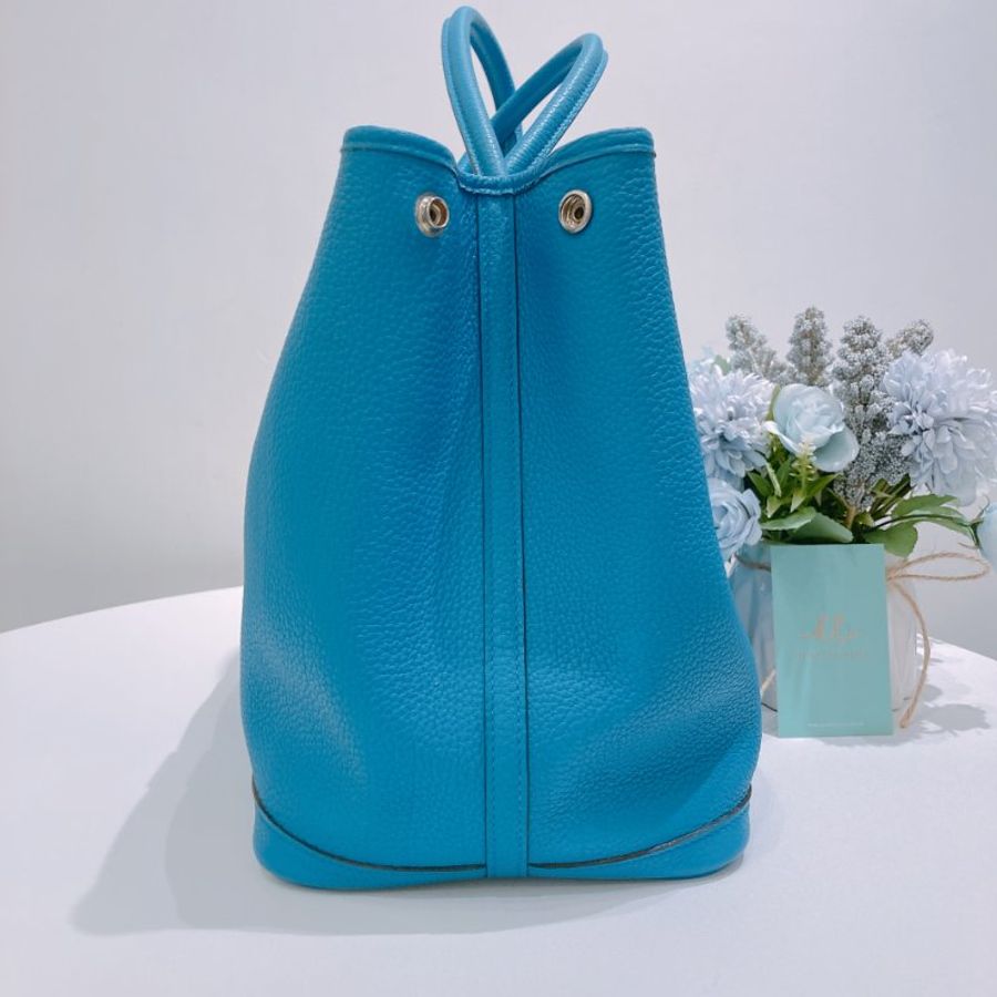 TW4885	Hermes 愛馬仕中號花園派對手提包包 Garden Party 36 Negonda Bleu Zanzibar-27