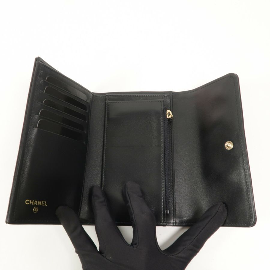 CHANEL 羊皮皮革Boy Wallet長錢包-6