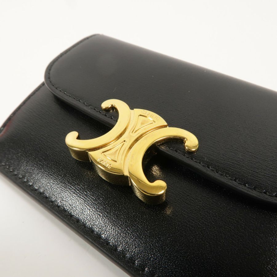 CELINE 牛皮皮革Triomphe Card Holder卡片套-9