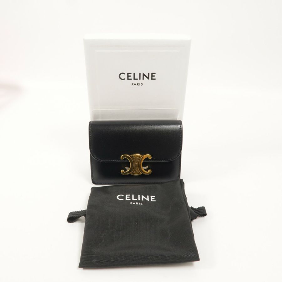 CELINE 牛皮皮革Triomphe Card Holder卡片套-10