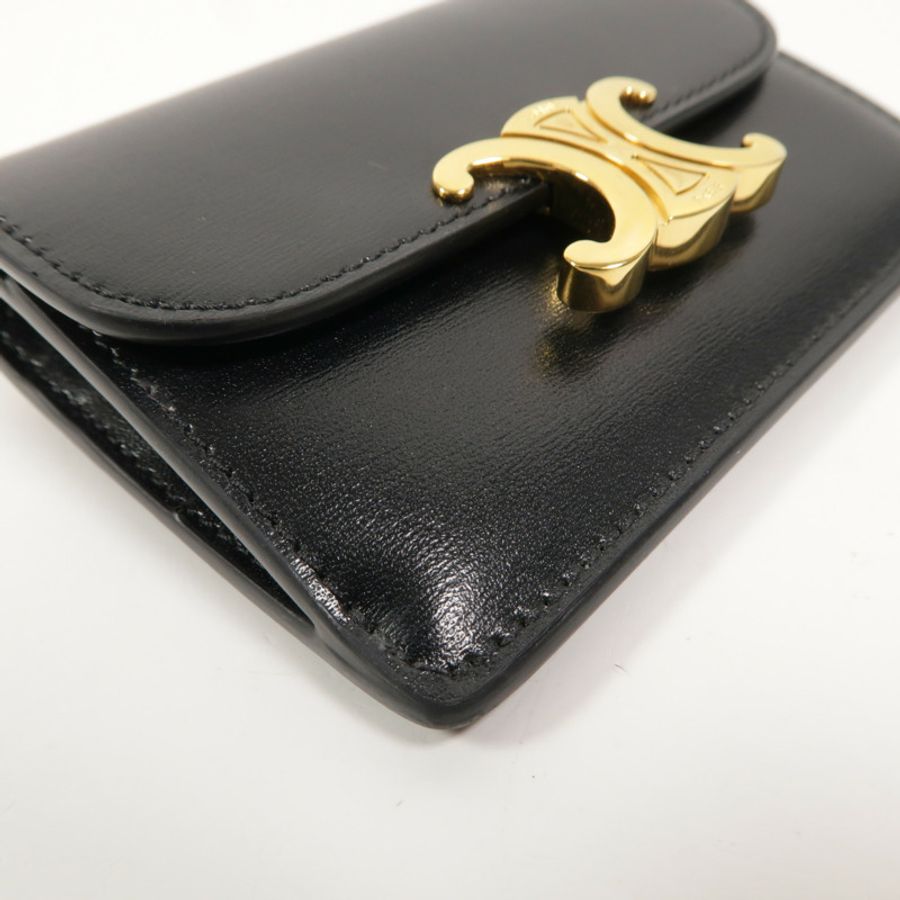 CELINE 牛皮皮革Triomphe Card Holder卡片套-12