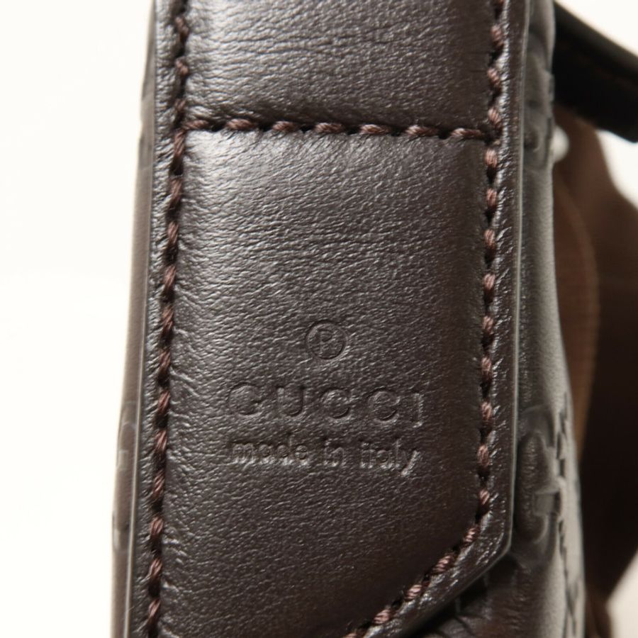 GUCCI 牛皮皮革Guccissima Mini Messenger肩背袋-6