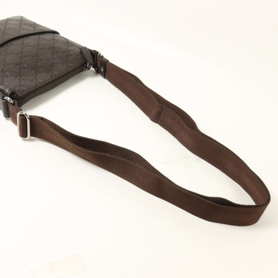 GUCCI 牛皮皮革Guccissima Mini Messenger肩背袋-10