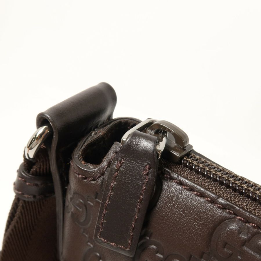 GUCCI 牛皮皮革Guccissima Mini Messenger肩背袋-12