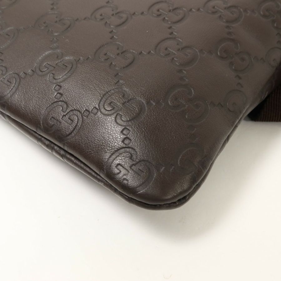 GUCCI 牛皮皮革Guccissima Mini Messenger肩背袋-16