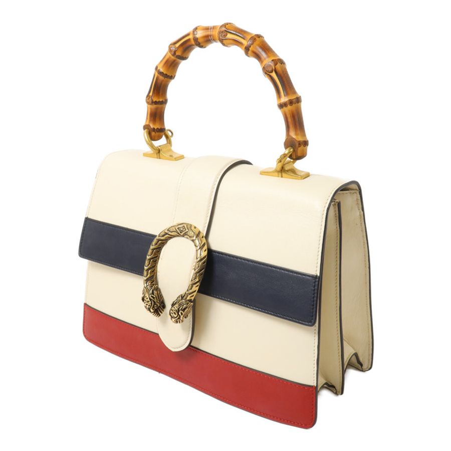 GUCCI 牛皮皮革Dionysus Bamboo Medium Top Handle手挽肩背兩用袋-2