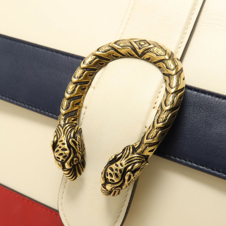 GUCCI 牛皮皮革Dionysus Bamboo Medium Top Handle手挽肩背兩用袋-9