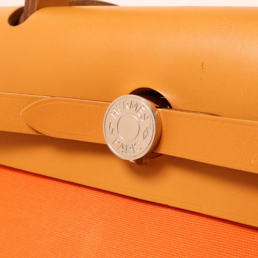 HERMES 帆布Herbag PM手挽肩背兩用袋Capucine-8