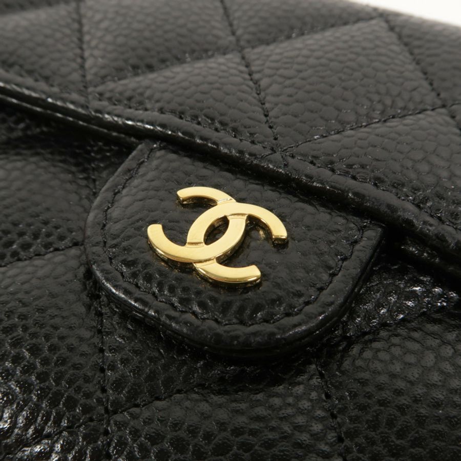 CHANEL 牛皮皮革Classic Medium Flap Wallet長錢包-10