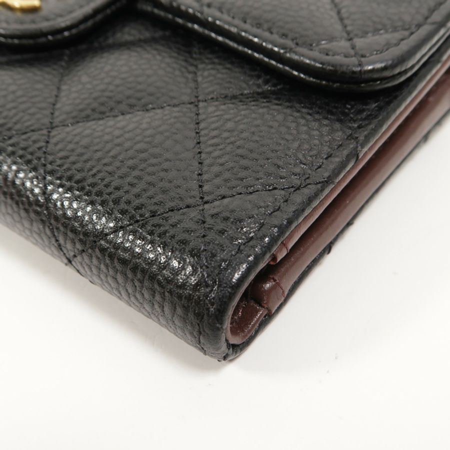 CHANEL 牛皮皮革Classic Medium Flap Wallet長錢包-12