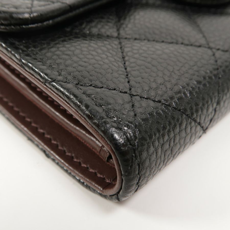 CHANEL 牛皮皮革Classic Medium Flap Wallet長錢包-13