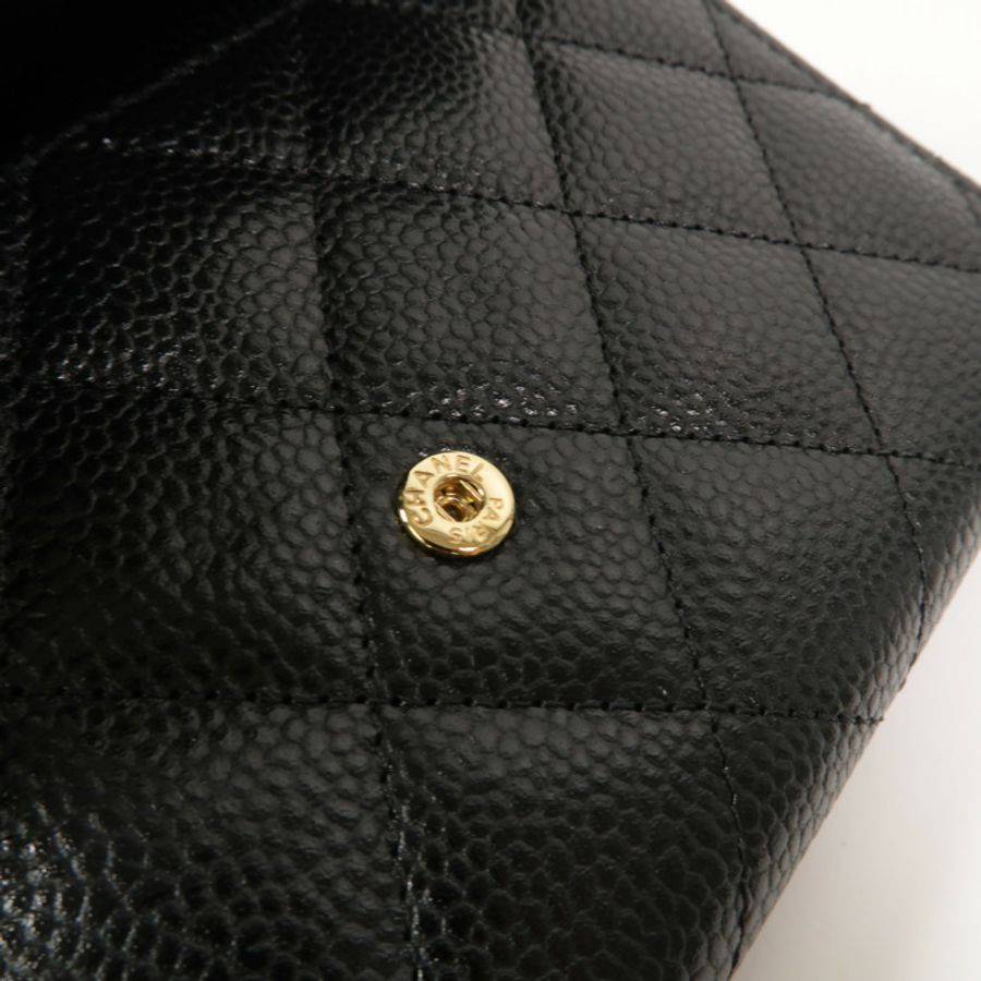 CHANEL 牛皮皮革Classic Medium Flap Wallet長錢包-17