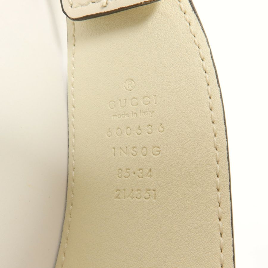 GUCCI 牛皮皮革Horsebit 1955 Belt 85x34皮帶-4