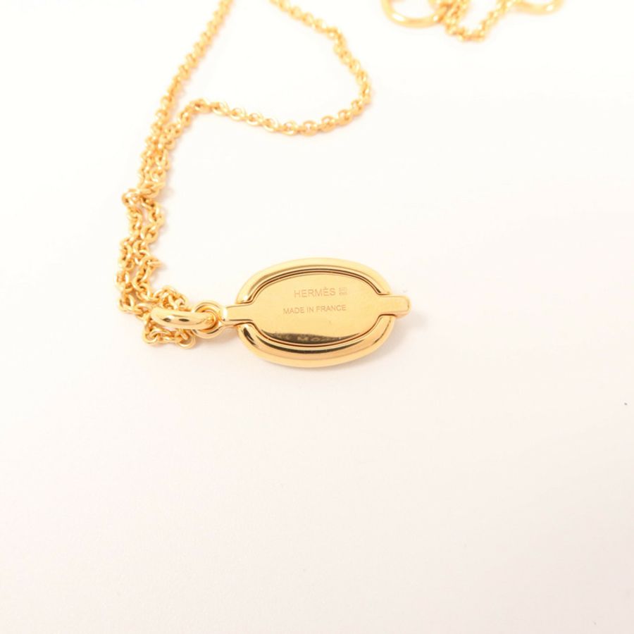 HERMES 金屬Mini Malillon Pendant項鍊-6