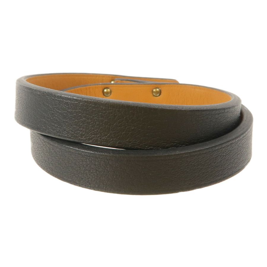 HERMES Swift皮革Mini Kelly Double Tour Bracelet手環Noir-1