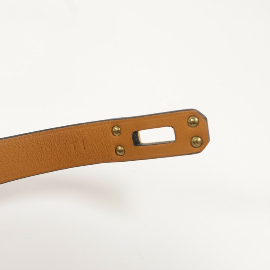 HERMES Swift皮革Mini Kelly Double Tour Bracelet手環Noir-6