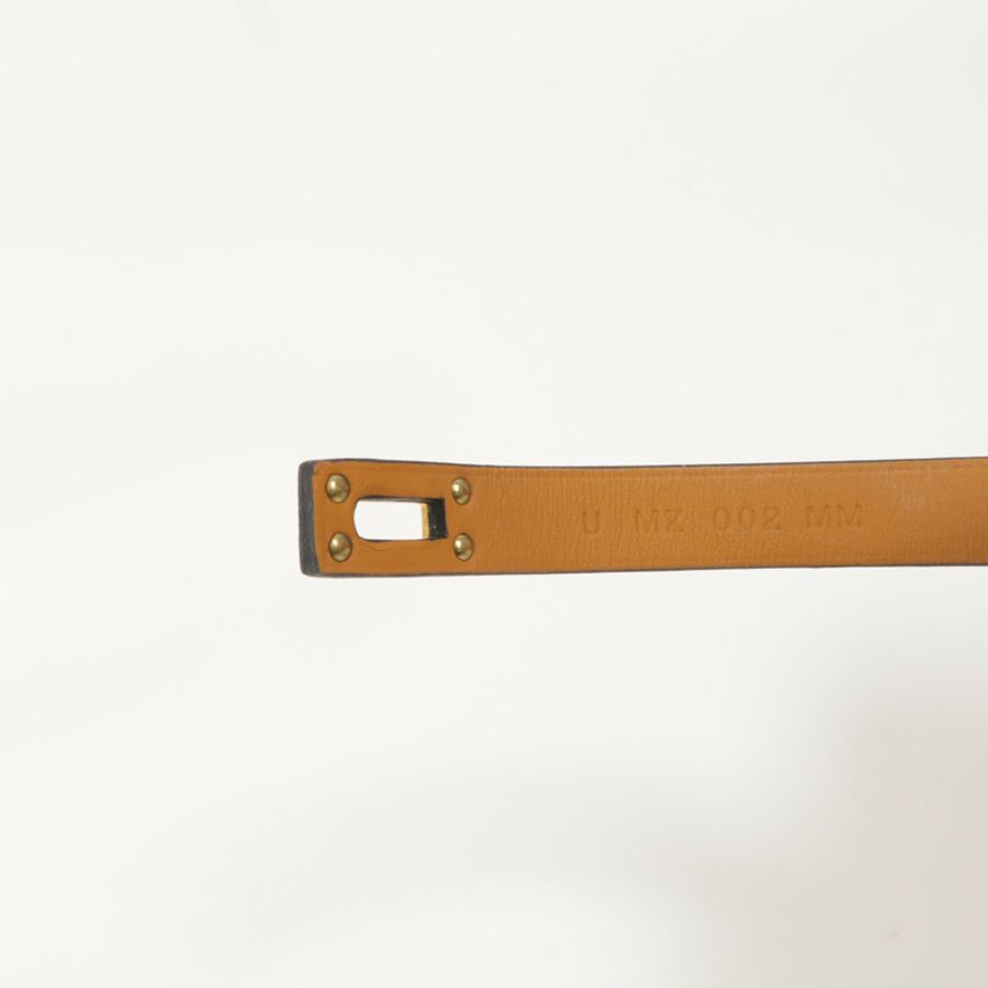 HERMES Swift皮革Mini Kelly Double Tour Bracelet手環Noir-7