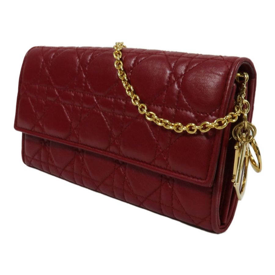 Dior 羊皮皮革Lady Dior Wallet On Chain鏈帶肩背袋-1