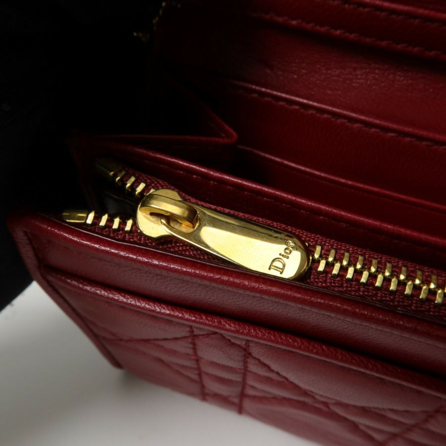 Dior 羊皮皮革Lady Dior Wallet On Chain鏈帶肩背袋-7