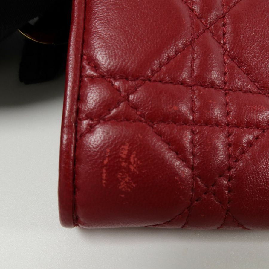 Dior 羊皮皮革Lady Dior Wallet On Chain鏈帶肩背袋-15