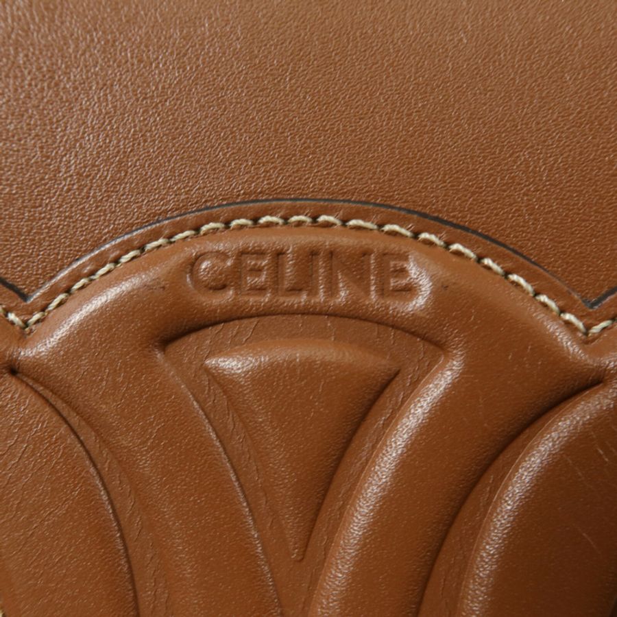 CELINE 牛皮皮革Cuir Triomphe Bucket Bag肩背袋-5
