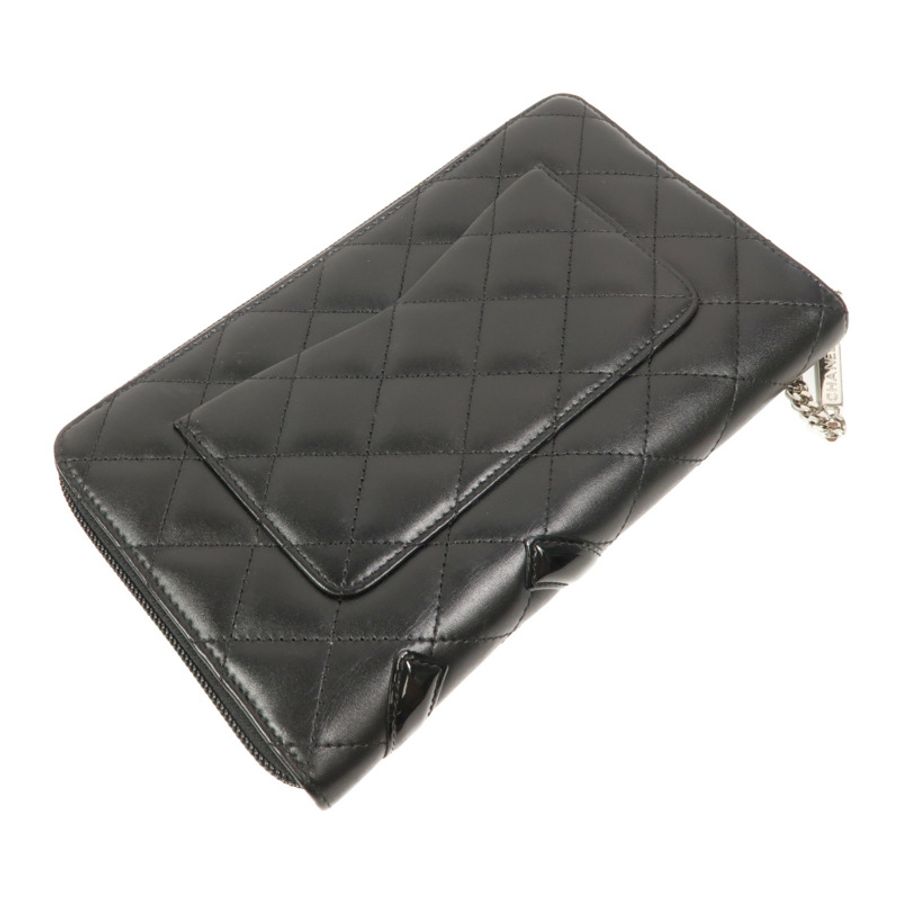 CHANEL 牛皮皮革Cambon Long Wallet長錢包-5