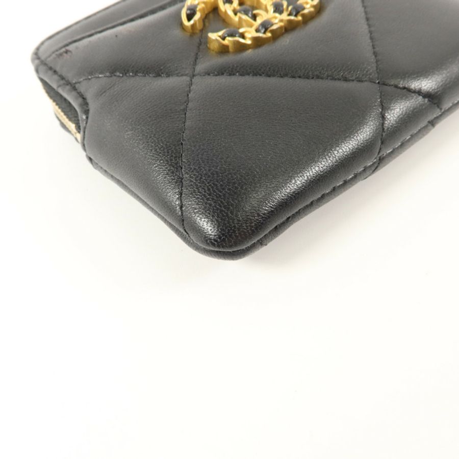 CHANEL 羊皮皮革C19 Zipped Card & Coin Case卡片套-10
