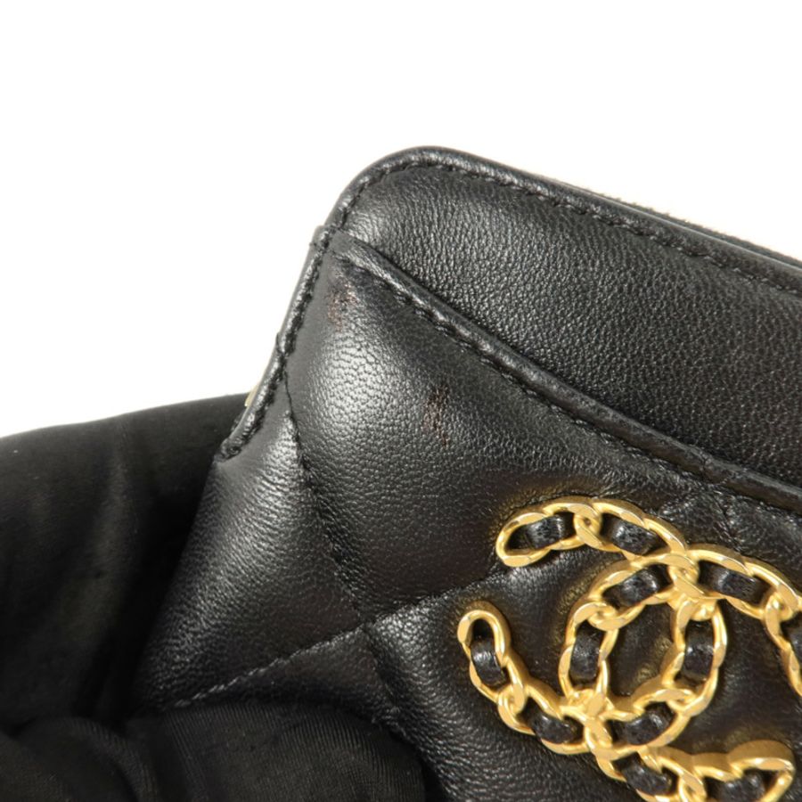 CHANEL 羊皮皮革C19 Zipped Card & Coin Case卡片套-14