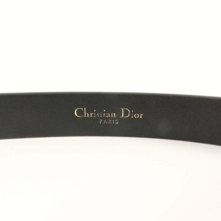 Dior 牛皮皮革Saddle Belt 85cm皮帶-4