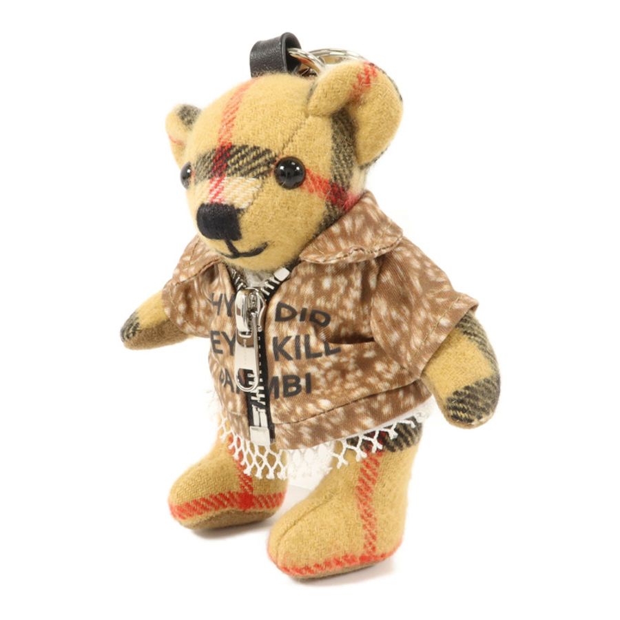 BURBERRY 羊絨/聚酯纖維Thomas Bear Key Chain鎖匙扣-2