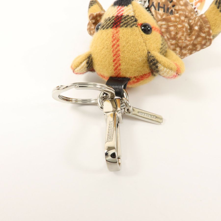 BURBERRY 羊絨/聚酯纖維Thomas Bear Key Chain鎖匙扣-5